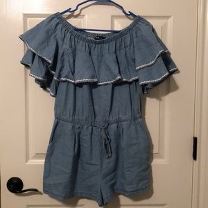 Very cute blue jean wash romper!!